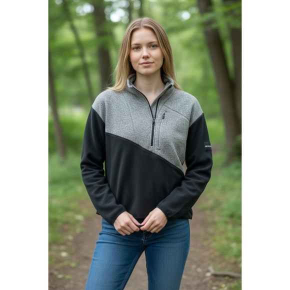 Columbia Tops - Columbia Women's Two-Tone Quarter-Zip Pullover